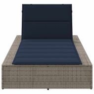 Шезлонг с плаваща възглавница Grey Poly Rattan