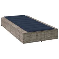 Шезлонг с плаваща възглавница Grey Poly Rattan