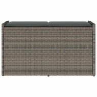 Външна пейка за съхранение с възглавница Grey 100 cm Поли ратан