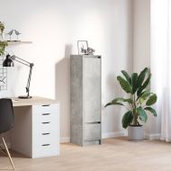 Висок шкаф, бетонно сив, 29,5x34x119,5 см инженерно дърво