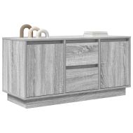 ТВ шкаф с LED осветление, сив сонома, 100x41x50 см