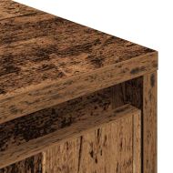 ТВ шкаф с LED осветление, старо дърво, 100x41x50 см