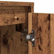 ТВ шкаф с LED осветление, старо дърво, 100x41x50 см