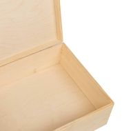 Дървена кутия с капак 40x30x13 cm масивна дървесина бор