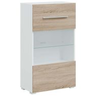 5 броя ТВ шкафове с LED Дъб Сонома Инженерна дървесина