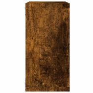 Стенни кубични рафтове 2 бр. опушен дъб 30x15x30 cм