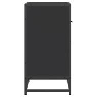 Нощно шкафче черен 60x31x60 cм Изработена дървесина и метал