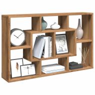 Стенен рафт, дъбов, 85x16x52,5 см, инженерно дърво