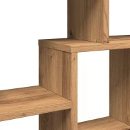 Стенен рафт, дъбов, 85x16x52,5 см, инженерно дърво