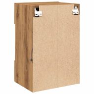 Стенни шкафове с LED светлини за телевизор, 2 бр, дъб артизан, 40x30x60,5 см