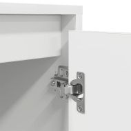 ТВ шкаф с LED осветление, бял, 100x41x50 см