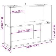 Шкаф за книги/разделител на стаи Дъб артизан 105x24x102 см