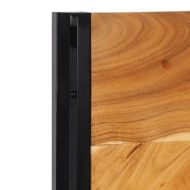 табла за глава 120 cm масивна дървесина акация и желязо