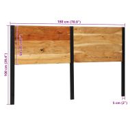 Табла за глава 180 cm от масивна дървесина акация и желязо