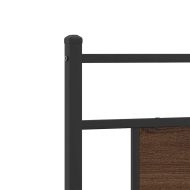 Резервна табла за легло, кафяв дъб, 75 см, инженерно дърво и стомана