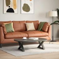 Крака за масичка за кафе, 2 бр., антрацит, 50x(30-31,3) см, стомана