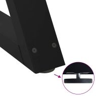 Крака за масичка за кафе, 2 бр., черни, 70 x (30-31,3) см, стомана