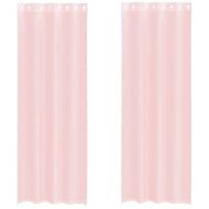 Пердета от воал с втулки, 2 бр, светлорозово, 140x300 см