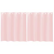 Пердета от воал с втулки, 2 бр, светлорозово, 140x140 см