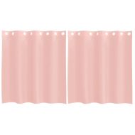 Пердета от воал с втулки, 2 бр, розово, 140x140 см