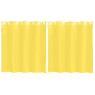 Пердета от воал с втулки, 2 бр, жълто