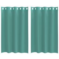 Пердета от воал с втулки, 2 бр, тюркоаз