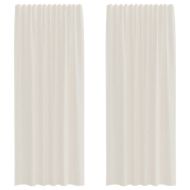 Пердета от воал с горна част, 2 бр, кремаво