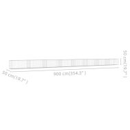 Габионна стена с капаци, поцинкована стомана, 900x50x50 см