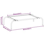 Повдигнато легло за кучета, черно, S, textilene