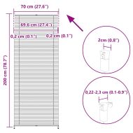 Плисирана щора 70 х 200 см, цвят крем