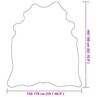 Килим от волска кожа, черен, 150x170 см