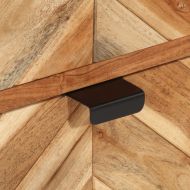 Шкаф за баня 40x30x100 см масивно акациево дърво и желязо