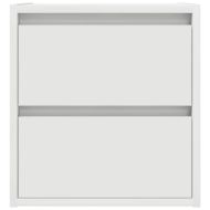 Нощно шкафче за стенен монтаж, бяло, 38x34x40 см