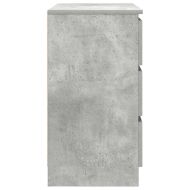 Бюфет с чекмеджета, бетонно сив, 71x35x65 см, инженерно дърво