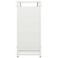 Стойка за дърва, бяла, 90x28x65 см, студеновалцувана стомана