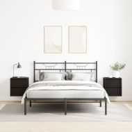 Нощни шкафчета за стенен монтаж, 2 бр, Черен дъб, 38x34x40 см