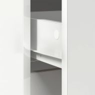 Бюфет с чекмеджета, бял, 80x34x76 см, инженерно дърво