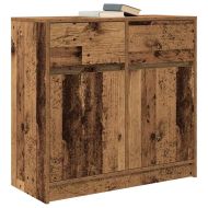 Бюфет с чекмеджета, старо дърво, 80x34x76 см, инженерно дърво