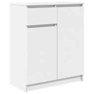 Бюфет с чекмеджета, бял, 71x35x84 см, инженерно дърво