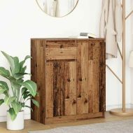 Бюфет с чекмеджета, старо дърво, 71x35x84 см, инженерно дърво