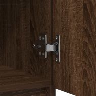 Бюфет с чекмеджета, кафяв дъб 71x35x65 см инженерно дърво