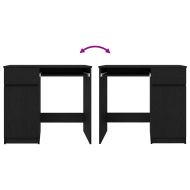 Бюро, Черен дъб, 86x49x76 cm, инженерно дърво