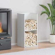 Стойка за дърва, бяла, 40x30x80 см, студеновалцувана стомана