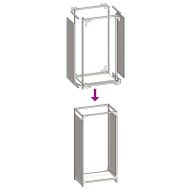 Стойка за дърва, черна, 44x28x90 см, студеновалцувана стомана