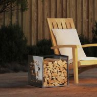 Стойка за дърва за огрев, 40x40x40 см, неръждаема стомана