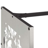 Стойка за дърва за огрев, 40x40x40 см, неръждаема стомана