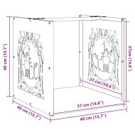 Стойка за дърва, 40x40x40 см, студеновалцувана стомана