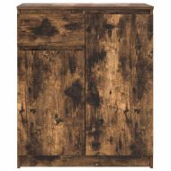 Бюфет с чекмеджета, опушен дъб, 71x35x84 см, инженерно дърво
