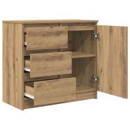 Бюфет с чекмеджета, дъб артизан 71x35x65 см Инженерна дървесина
