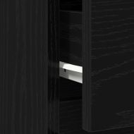 Бюфет с чекмеджета, черен дъб, 71x35x65 см, инженерно дърво